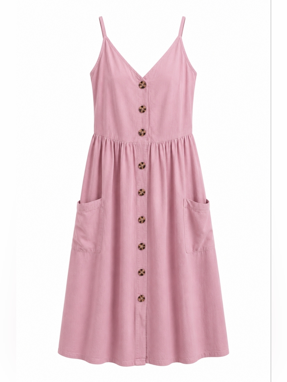 Nordstrom Rack Pink Button-Front Midi Dress Sz XL WORN ONCE!